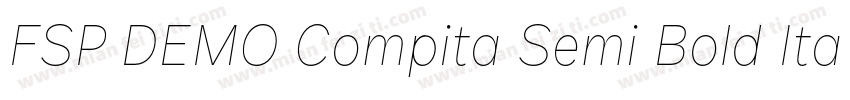 FSP DEMO Compita Semi Bold Italic字体转换